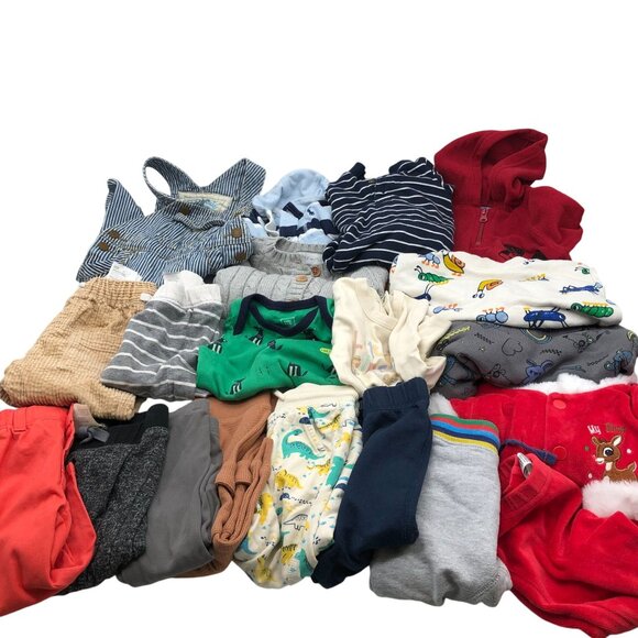 Baby Boys 6-9M Fall Winter Clothing BUNDLE Sweaters Pants One Pieces Mix Carters - Picture 1 of 11